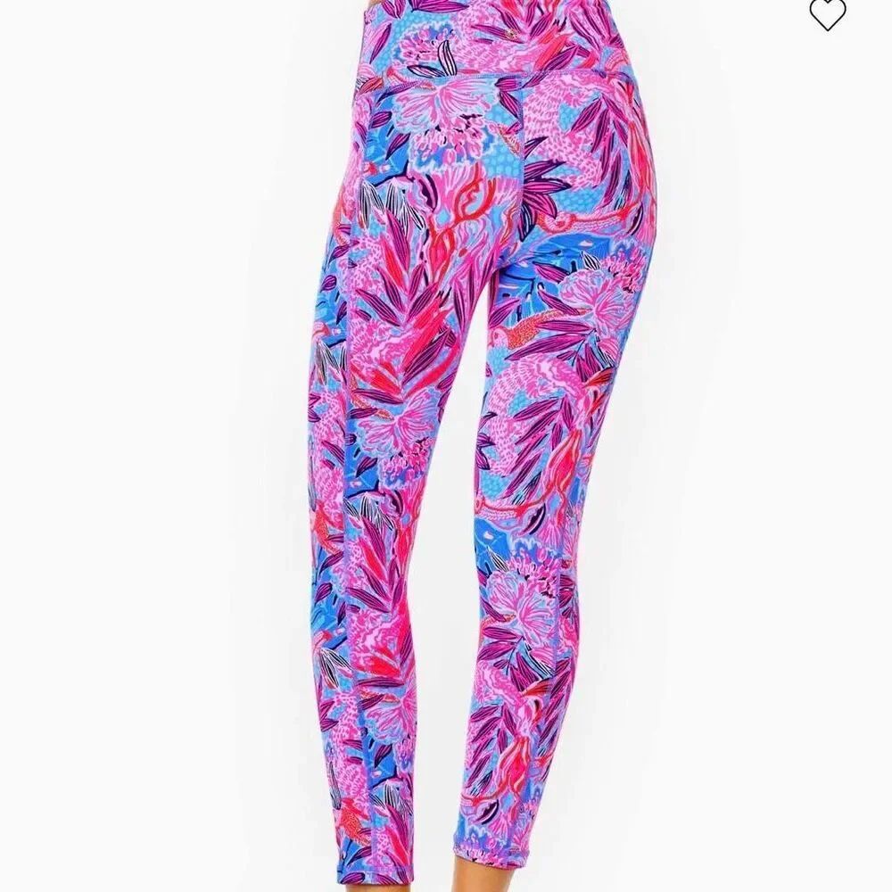 Lilly Pulitzer Weekend Leggings Floral Tropical Luxletic Size S
